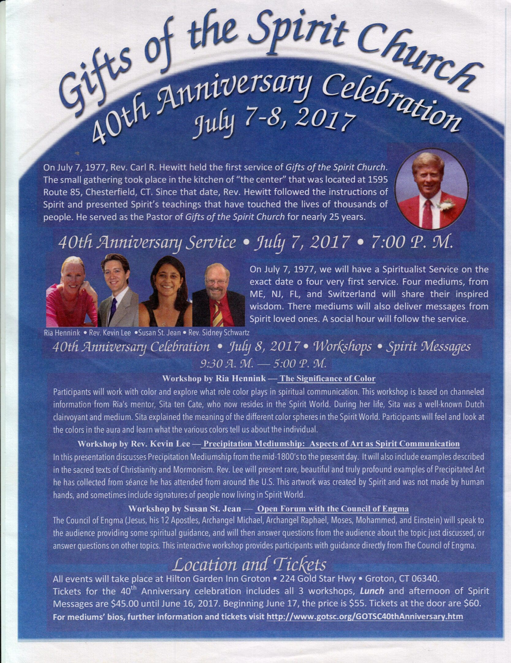 GOTSC 40th Program Flyer