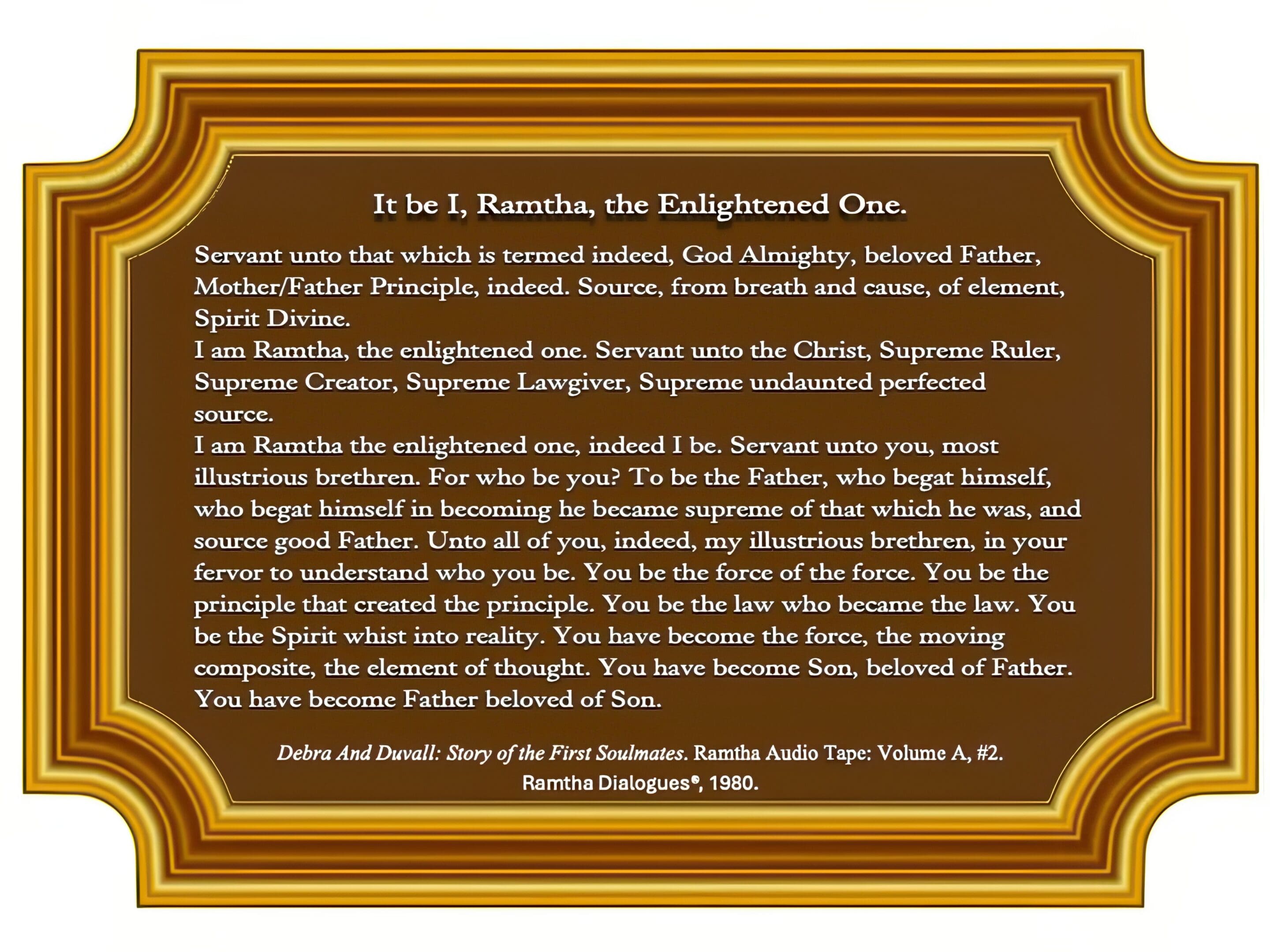 It Be I, Ramtha-G