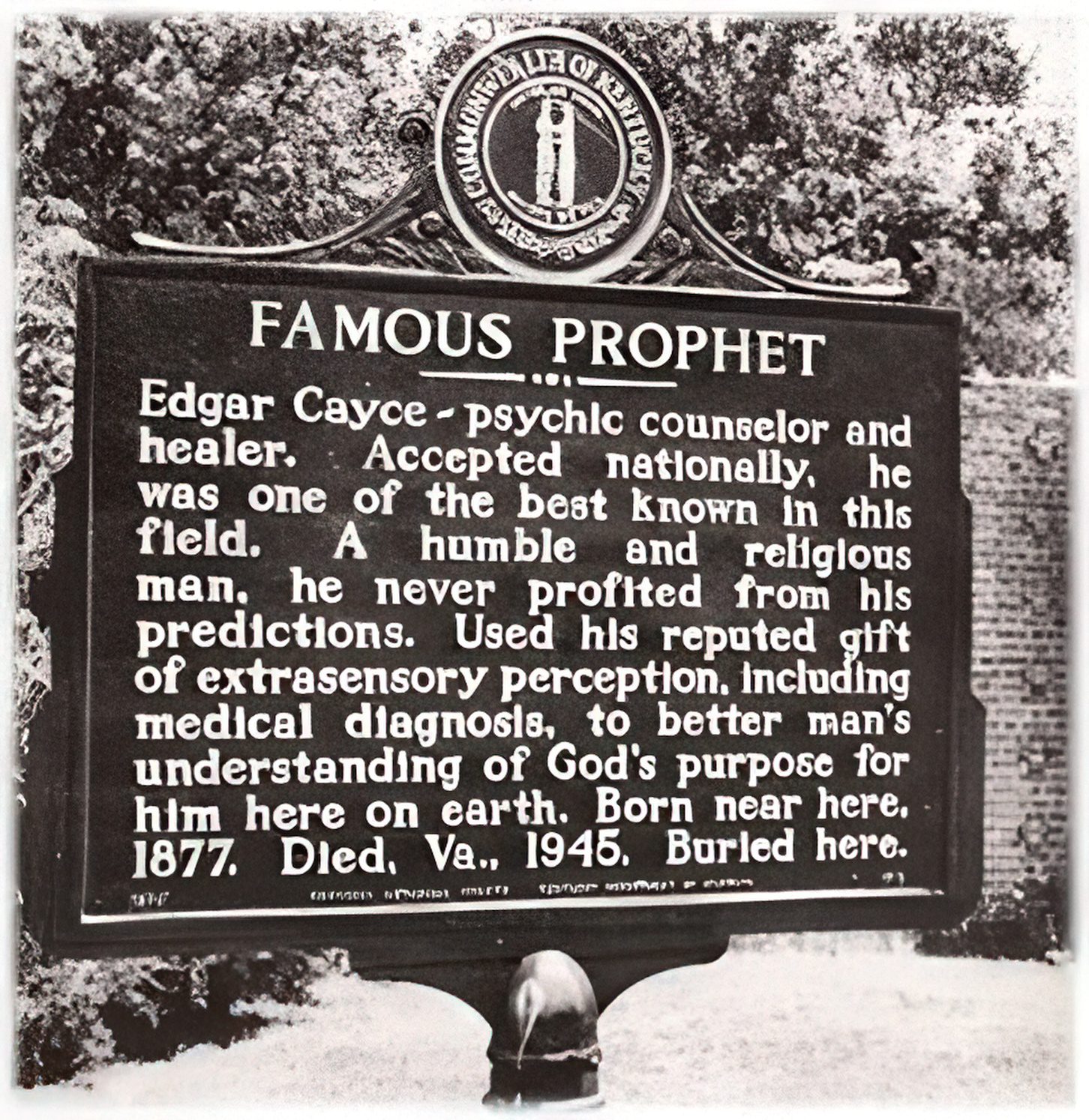 edgar-cayce historical marker-G