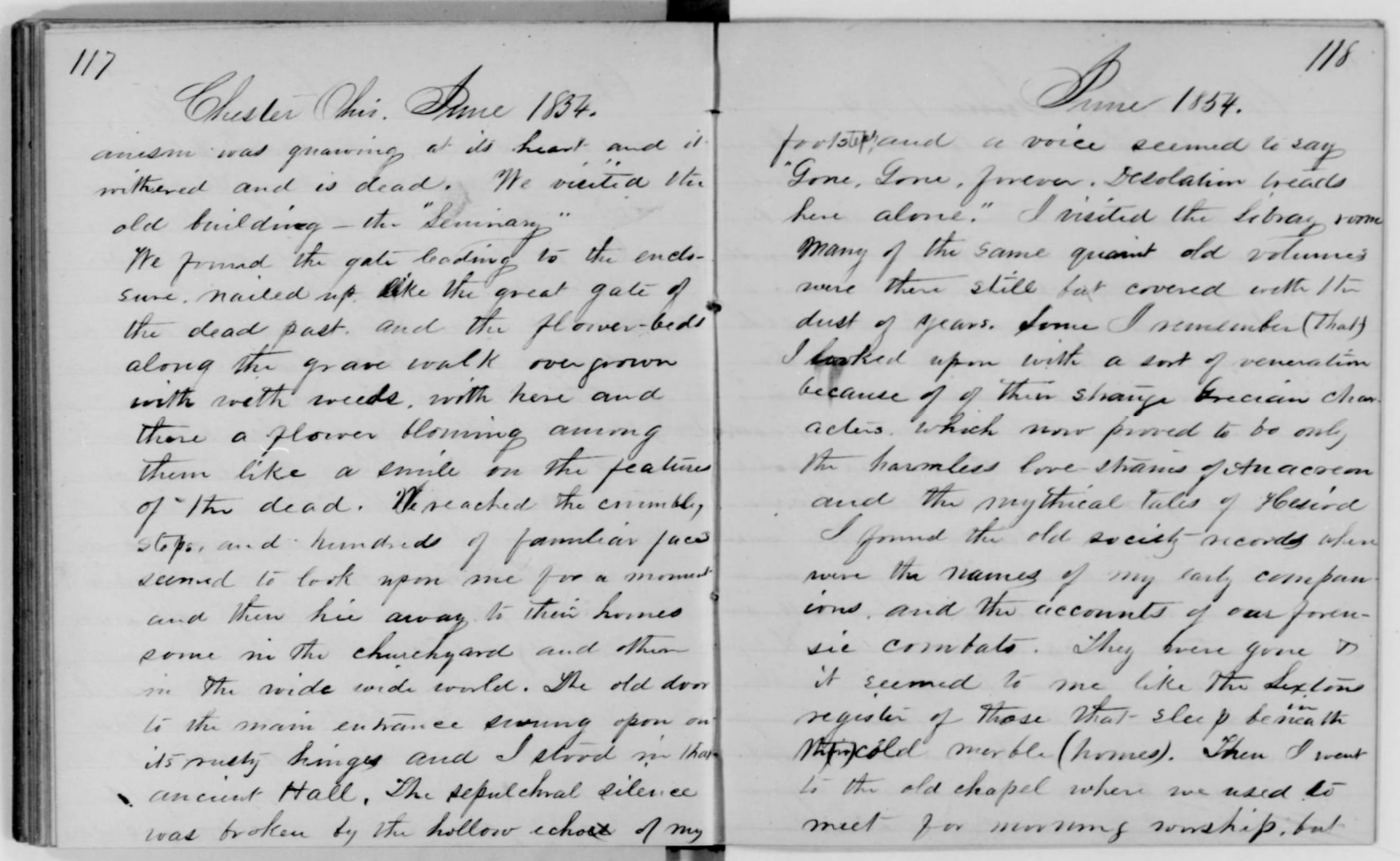 A page of Garfield's diary now housed in the Library of Congress