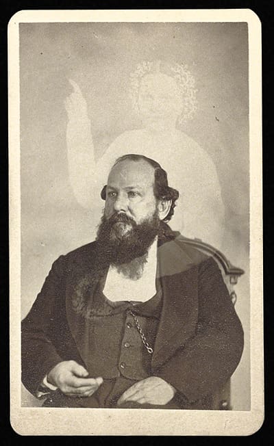 Mumler and his cousin, the first Spirit Photograph.