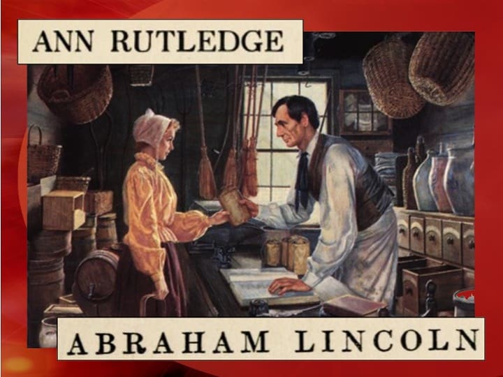 Abraham Lincoln and Ann Rutledge in store.