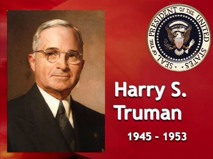 Portrait of President Harry S. Truman.