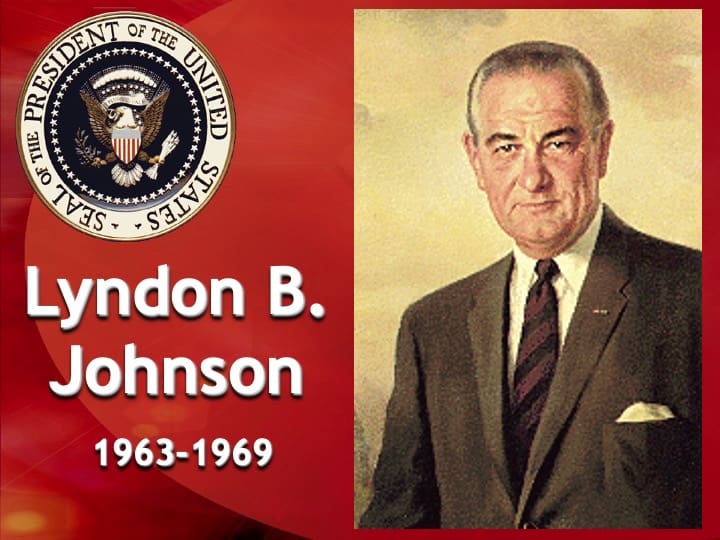 Portrait of Lyndon B. Johnson, U.S. President.