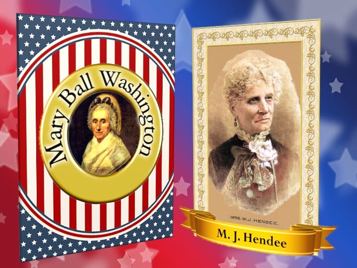 Two vintage portraits of historical women.