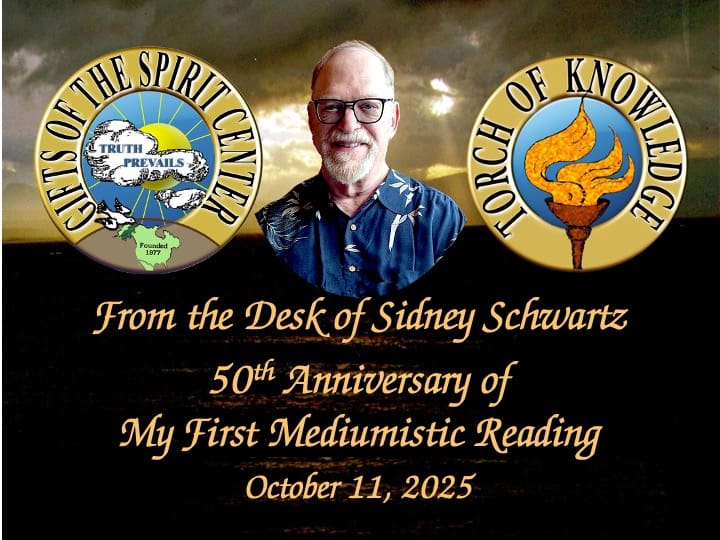 Man celebrating 50th anniversary of mediumistic reading.