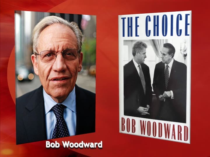 Man and book cover titled "The Choice".