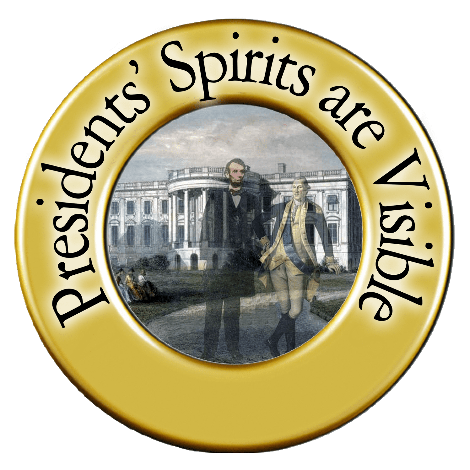 Presidents' spirits outside the White House.