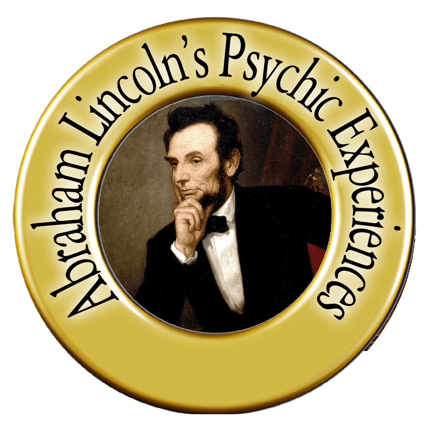 Abraham Lincoln portrait with psychic experiences text.