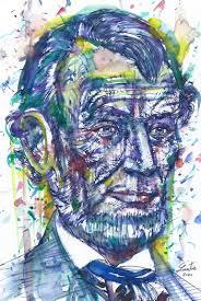 Colorful abstract portrait of a man.