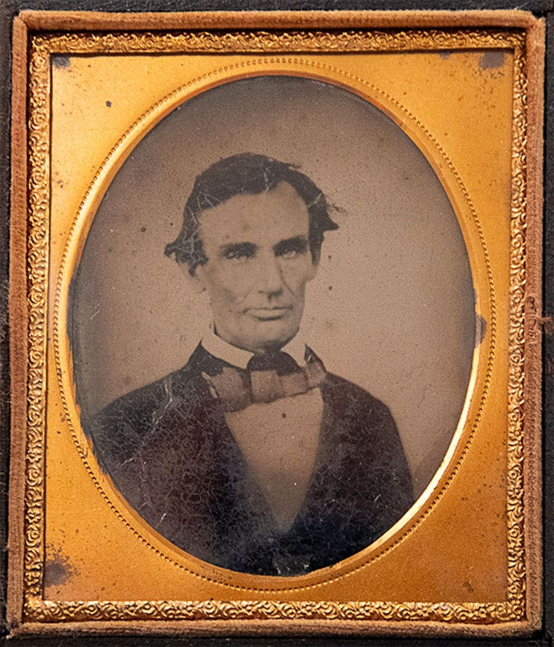 Portrait of a man in vintage frame.