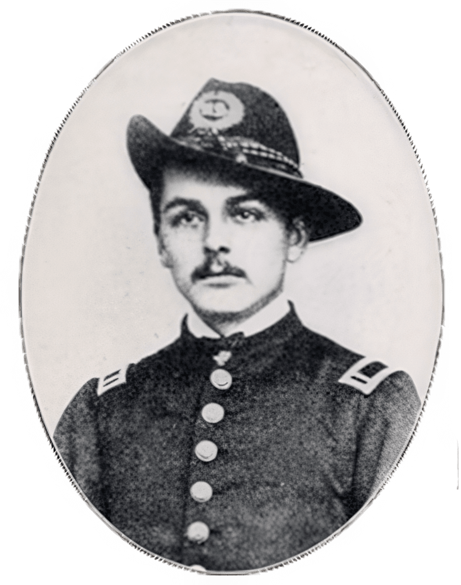 Young soldier in vintage military uniform portrait.